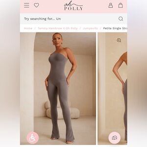 Single Strap Asymmetric Jumpsuit in Grey